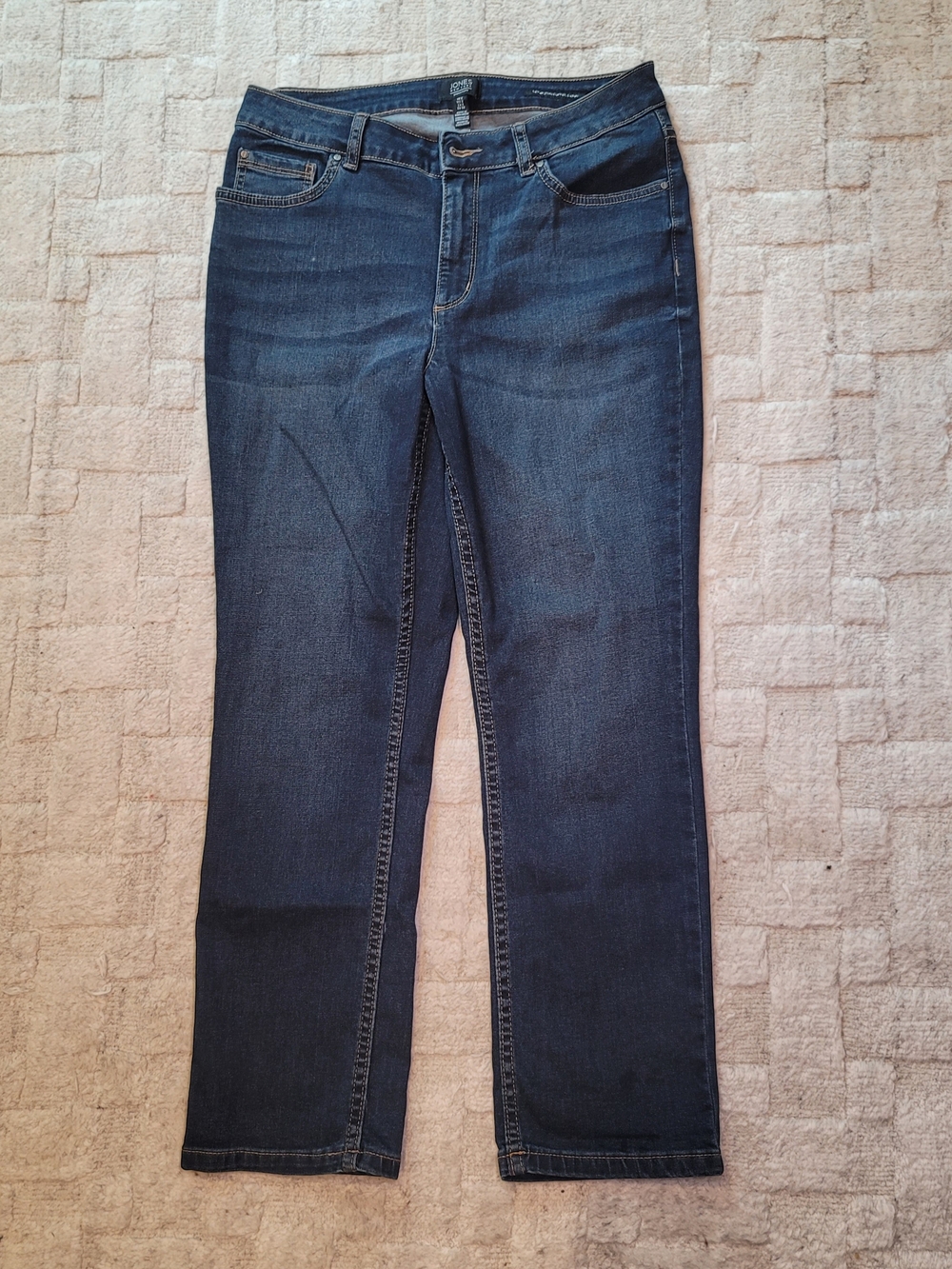 JONES New York Lexington Cuffed Capri Dark Wash Women's Size 8‎